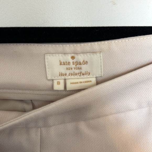 Kate Spade Cream Pleated Pants 27” - Picture 3 of 5